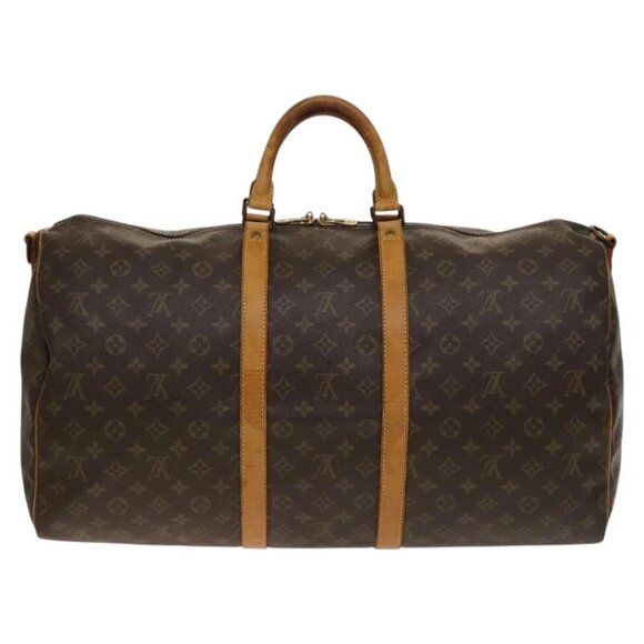 LOUIS VUITTON Monogram Keepall Bandouliere 55 Boston Bag M41414 LV Auth 137835 - Picture 3 of 16